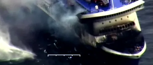 Ce a făcut comandantul feribotului italian distrus de un incendiu în Marea Adriatică