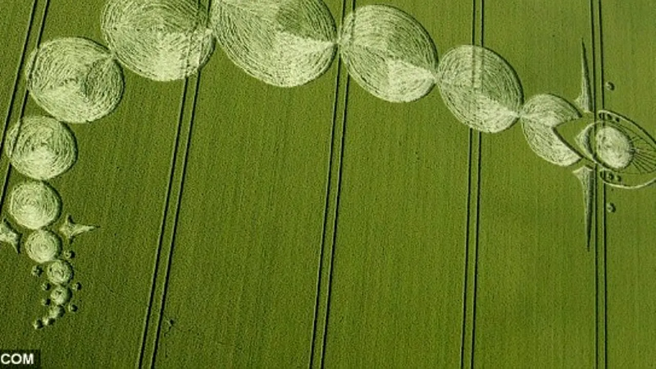 Apariție misterioasă într-un lan de grâu din Marea Britanie. GALERIE FOTO