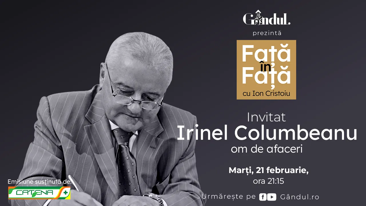 ‘’Față în față cu Ion Cristoiu’’ începe marți, 21 februarie, de la ora 21.15