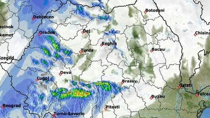 VREMEA: Cod galben de ninsori, intensificări ale vântului, viscol în București și 16 județe UPDATE