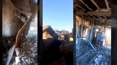 VIDEO. Cum arată dezastrul lăsat în urmă de exploziile de la Crevedia /„Aici au fost cățelușii, dar cred că sunt morți. Nu au avut nicio șansă”