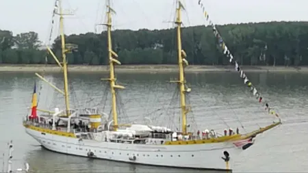 Bricul Mircea s-a întors la Galați după 80 de ani. Celebra navă școală face un marș pe Dunărea maritimă