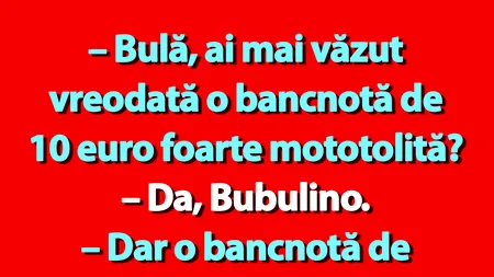 BANC | Bulă, Bubulina și bancnotele mototolite