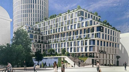 Clădirea de sticlă de pe Calea Victoriei în care a funcționat Bancorex se reface: „Vor fi executate lucrări de reconfigurare spațială”