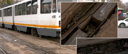 EXCLUSIV VIDEO | Șinele de tramvai, capcanele din București. Nu te simți în siguranță, ești ca într-un cavou. Mai proastă conducere ca aceasta, nu am văzut
