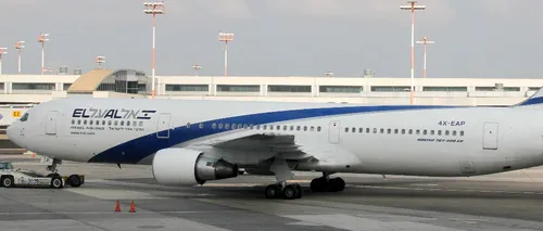 Avionul israelian vizat de o amenințare teroristă, escortat foarte aproape de România