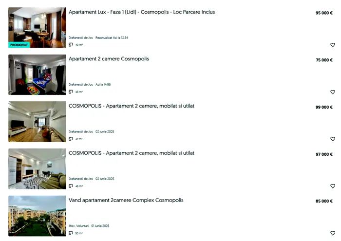 Cu cât s-au ieftinit apartamentele din Cosmopolis, după crima de sâmbătă. Cât costă o garsonieră și un apartament cu 2 camere, acum