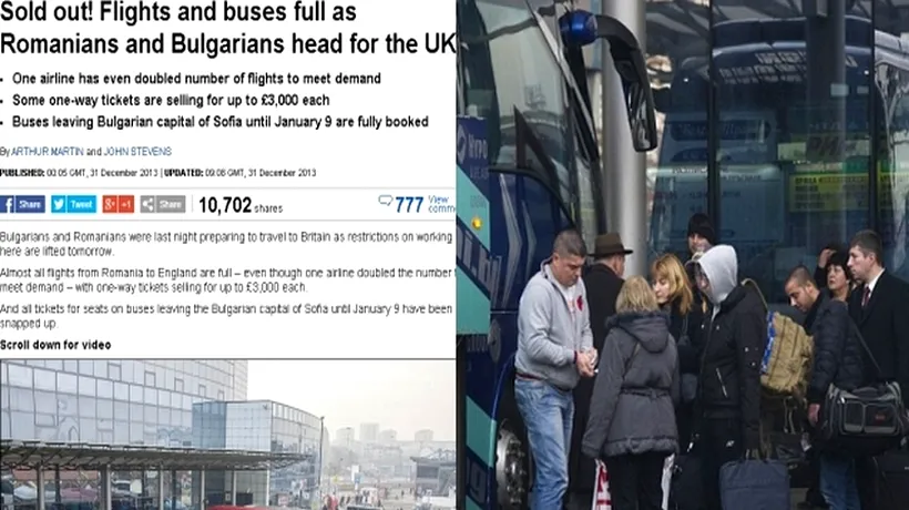 Campania anti-români se intensifică în presa britanică: Autobuzele sunt pline, avioanele și-au suplimentat zborurile. Operator transport: Nu avem curse în plus. Cine a vrut să plece nu a așteptat 1 ianuarie