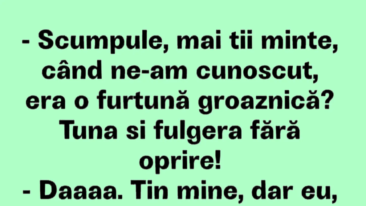 Bancul de miercuri | Furtuna groaznică