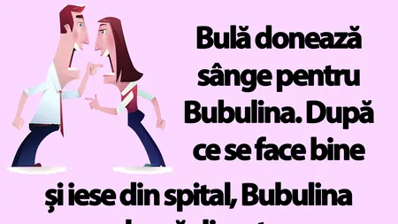 BANC | Bulă donează sânge pentru Bubulina