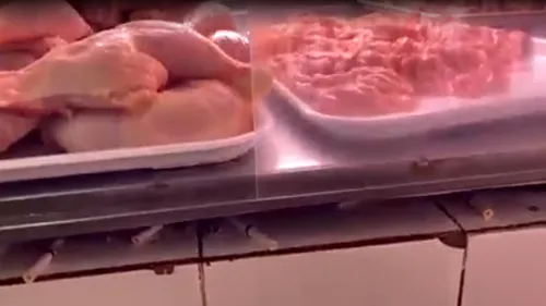 VIDEO | Mizerie, vitrine ruginite și carne stricată, „oferta” Halei Centrale din Giurgiu