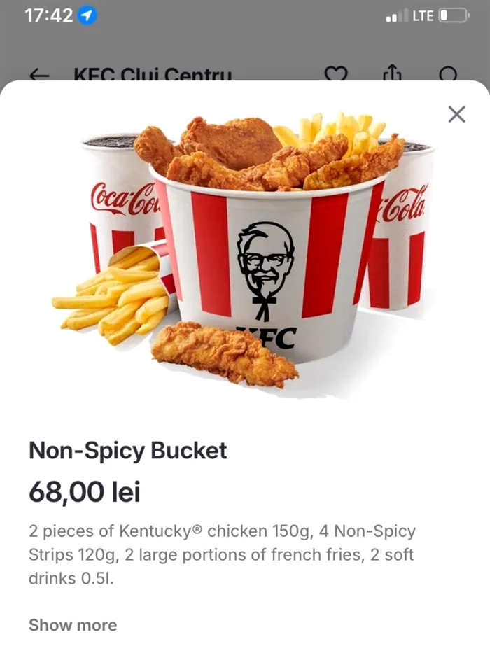 Un clujean a comandat acasă un bucket de la KFC, la 68 lei. Ireal ce era în găleată, de fapt