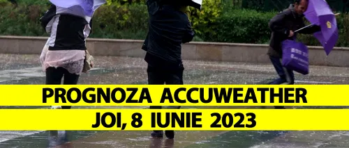 Prognoză Accuweather joi, 8 iunie 2023 | Fenomene meteo PERICULOASE în București