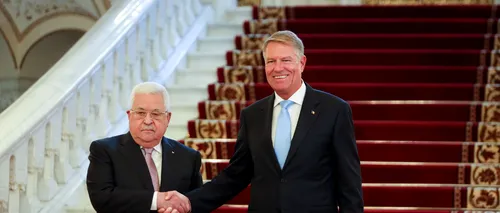 Președintele Palestinei, Mahmoud Abbas, se află în <i class='ep-highlight'>România</i>. Klaus Iohannis: Realizarea păcii în Orientul Mijlociu rămâne o prioritate pe agenda noastră externă