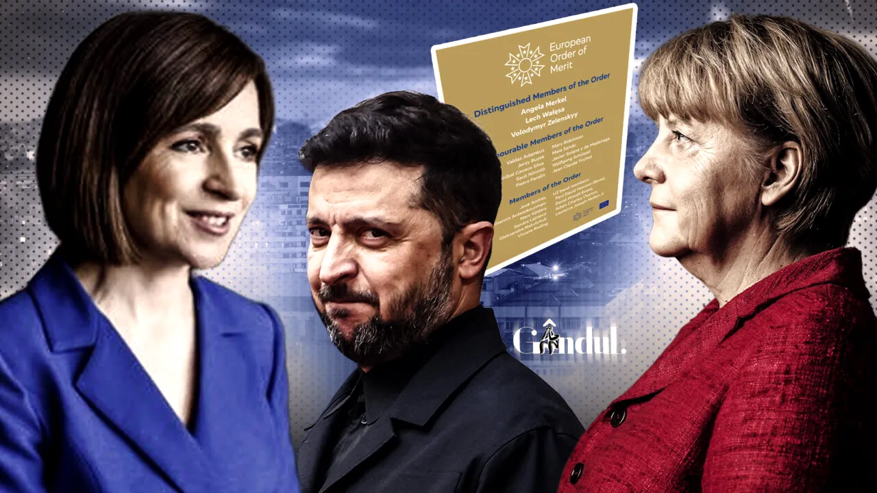 Maia Sandu, alături de Angela Mekel și Volodimir Zelenski, pe lista Ordinului European de Merit pentru promovarea valorilor europene