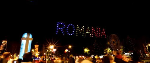 Ziua Națională a României, sărbătorită în premieră în Alba Iulia printr-un spectacol cu 100 de drone luminoase