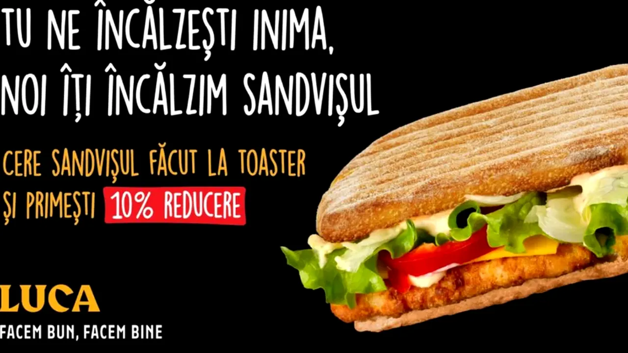 LUCA face o investiție de peste 2 milioane de euro în echipamente pentru sandvișuri calde. Ce reducere primesc clienții
