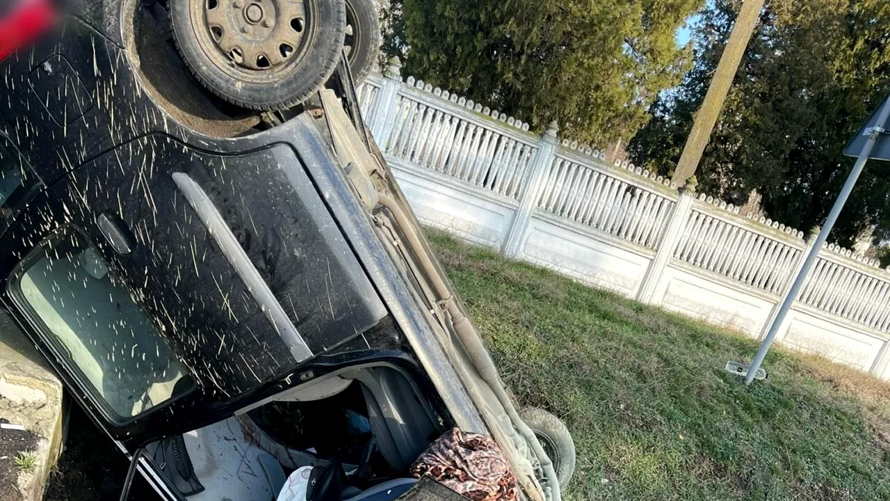 Accident grav în Dolj. Un bărbat a murit după ce a mașina în care se afla a intrat într-un podeț