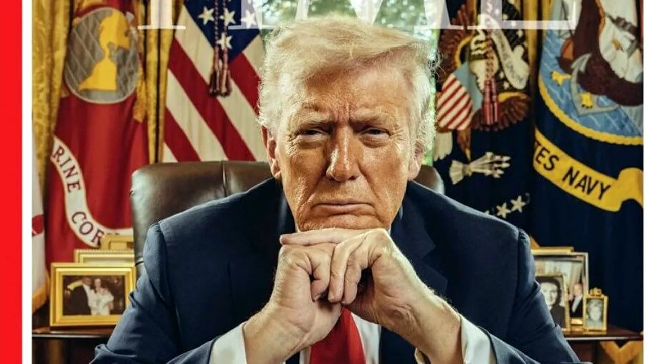 Totul până la părul lui Trump! Revista Time schimbă coperta după ce președintele SUA s-a supărat că i-a fost șters părul din fotografie