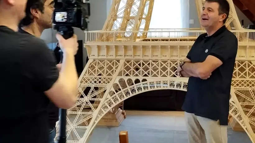 Ăsta da ghinion. Ireal de ce a ratat un francez RECORDUL mondial după ce s-a chinuit să construiască în 8 ani un Turn Eiffel din 706.900 de chibrituri