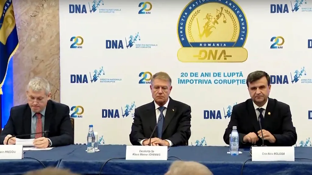 VIDEO | 20 de ani de DNA. Klaus Iohannis: „Instituția a devenit un reper în Europa” / Crin Bologa: „Avem în lucru dosare cu prejudicii de 4 miliarde de euro” / Cătălin Predoiu: „DNA este un câștig instituțional uriaș pentru statul român”