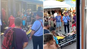 Revoltă la gara din Constanţa după ce o copilă a leşinat din cauza căldurii din vagoane: „Ambulanţa a luat-o cu convulsii pe targă”
