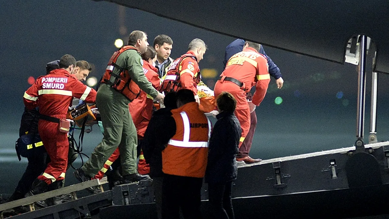 Doi pacienți răniți în incendiul din Colectiv, transferați la un spital din Germania