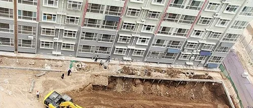IMAGINEA ZILEI: Cum construiesc chinezii o parcare subterană, după ce au dat blocul în folosință