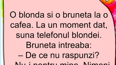 Bancul de duminică | O blondă și o brunetă, la o cafea