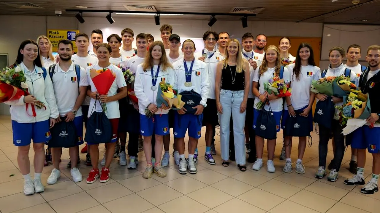 Tezaurul cucerit la Europenele de ÎNOT pentru juniori a ajuns acasă