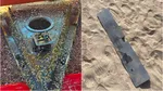 Fragmentul de dronă găsit pe plaja din Eforie Nord ar fi fost scos din apă de o turistă, apoi aruncat sub foișorul salvamarilor