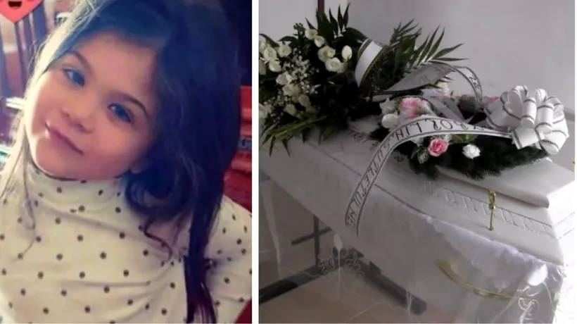 FOTO| Antonia, fetița ucisă de tatăl vitreg la Arad, a fost înmormântată cu păpușa Elsa. Mesajul cutremurător scris de mama copilei pe coroana de flori