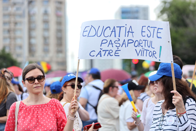 Grevă în școli. Mii de profesori protestează în București / Sursa foto: Alexandra Pandrea (GÂNDUL)