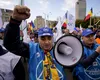 PROTEST la poarta președintelui Nicușor Dan, împotriva pachetului de măsuri FISCALE. Sindicaliștii Cartel ALFA cer respectarea drepturilor angajaților