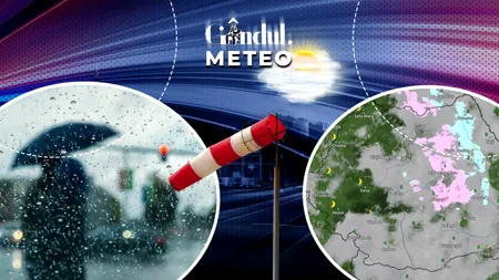 Schimbare radicală a vremii. Ploi, ninsori și vânt în mai multe regiuni. Prognoza detaliată de la ANM, pentru Gândul