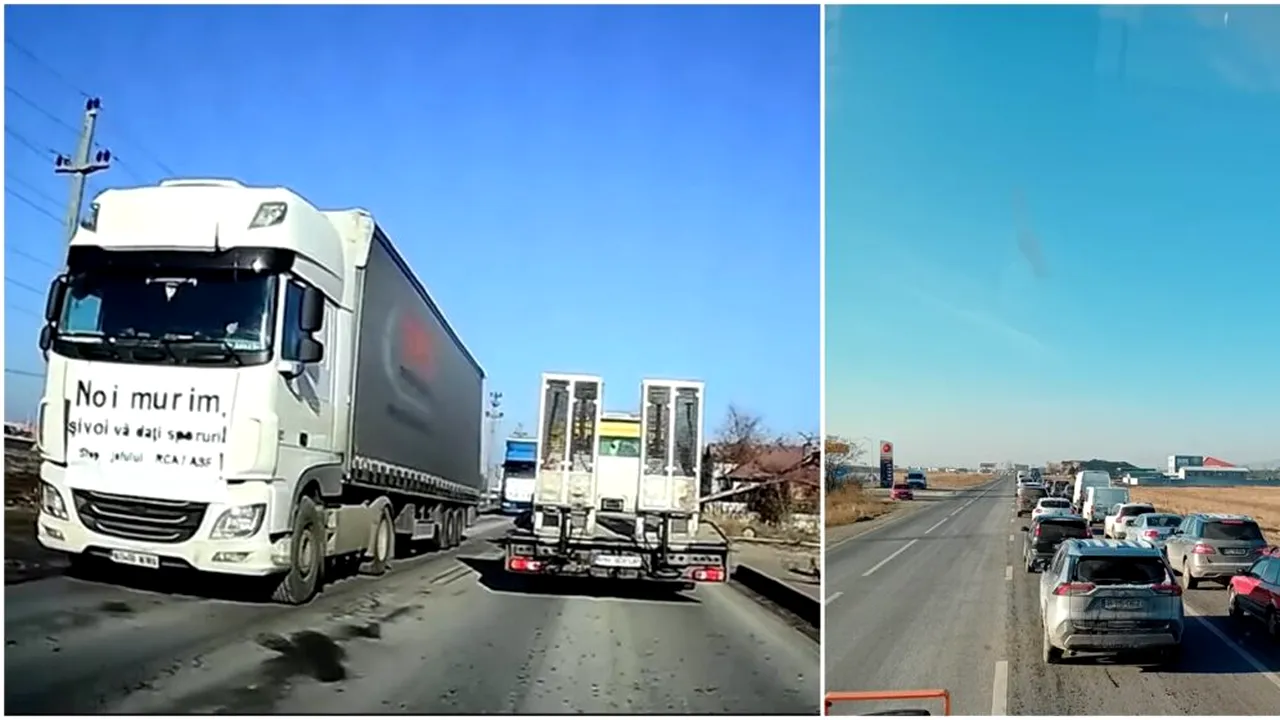 Haos pe drumuri, fermierii au BLOCAT Centura Capitalei. Coloană de kilometri și pe A1 Bucureşti - Piteşti
