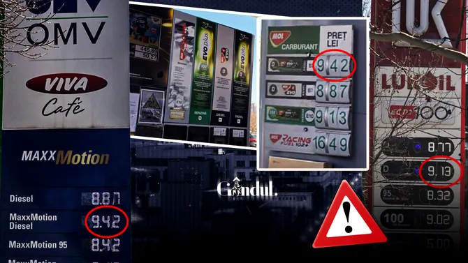 Prețul carburanților, între speculă și război. Motorina ar putea ajunge la 10 lei litrul în acest weekend. Expert în energie: E vina statului că nu-i poate identifica pe comercianții care scumpesc