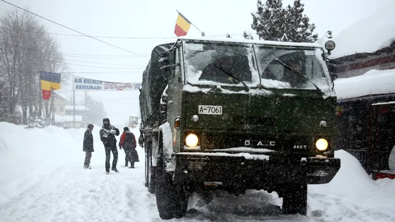 Armata a fost chemată în Timiș și Gorj, pentru deblocarea drumurilor