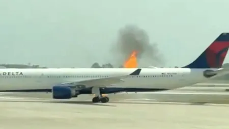 A fost PANICĂ la bordul unui avion după ce unul dintre motoare a luat foc înainte de decolare, pe aeroportul din Florida