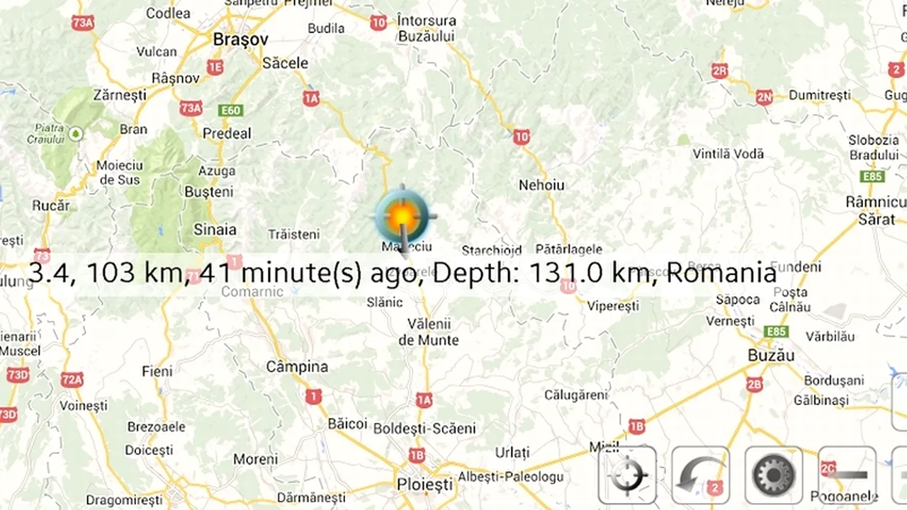 Cutremur de 3,4 grade în România în această dimineață