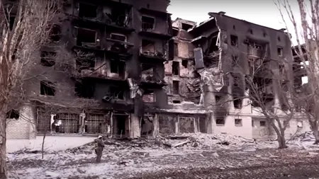 Cum arată primul oraș ucrainean ras de pe fața pământului după bombardamente