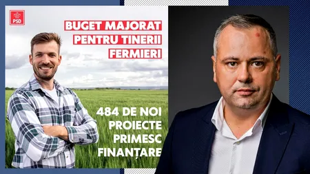 Florin Barbu: 20 de milioane euro ÎN PLUS pentru tineri fermieri / „Vor fi semnate contractele de finanțare pentru aproape 1300 de tineri”