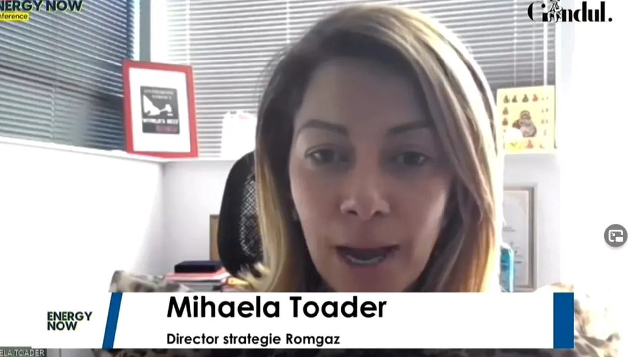 ENERGY NOW. Mihaela Toader, director strategic Romgaz: Suntem o companie lichidă, ne dorim să ne extindem rolul. Marea Neagră este o oportunitate pentru noi