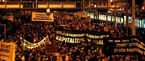 Protest la Zagreb. Aproximativ 6.000 de croați au cerut plecarea Guvernului
