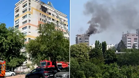Incendiu la etajul 10 al unui bloc din Sectorul 3 al Capitalei. Zeci de persoane s-au autoevacuat