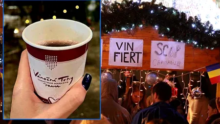 Cât costă un pahar cu vin fiert la Târgul de Crăciun din Craiova. Cu cât se vinde o apă plată