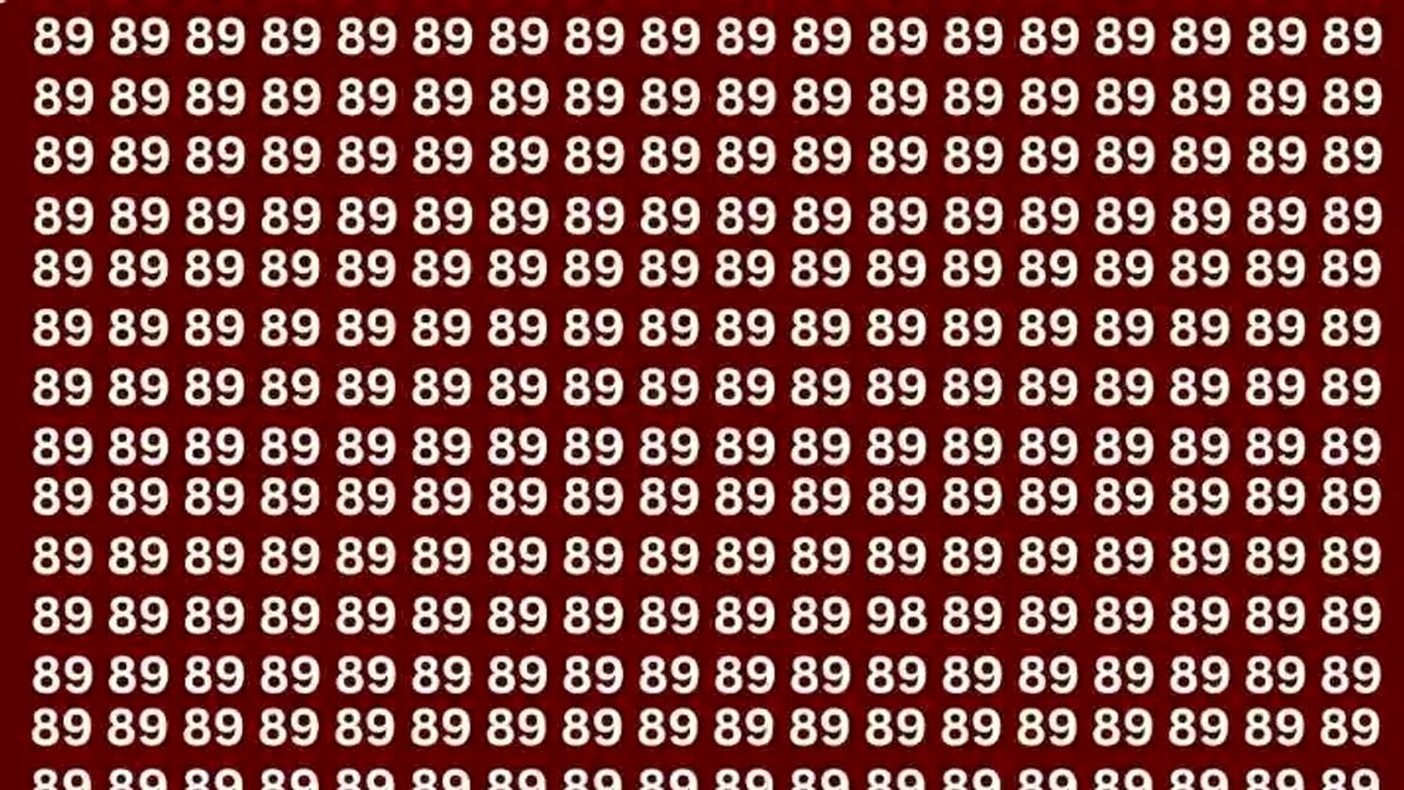Iluzie optică. Tu poți găsi numărul 98 în 5 secunde?
