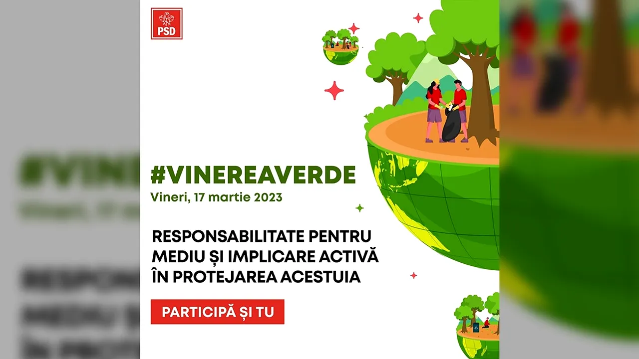 PSD demarează campania „Vinerea Verde”. În ce constă această acțiune