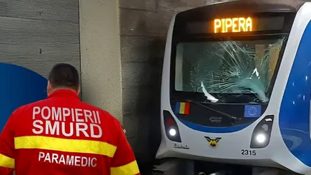 Pentru prima dată, un mecanic de METROU a fost rănit după ce un SINUCIGAȘ a plonjat în parbrizul unui tren CAF de pe Magistrala 2