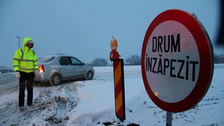 VREMEA. Autostrada A2 Lehliu - Fetești și 14 drumuri naționale din șase județe sunt în continuare închise
